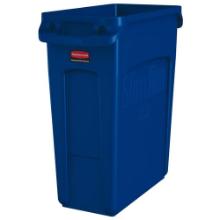 Collecteur slim-jim : 60 lt - bleu - avec conduits d'a&eacute;ration - 56 x 28 x 63,5cm photo du produit