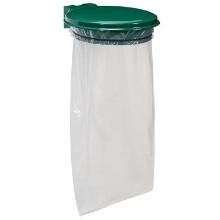 Support sac mural 110 l avec couvercle vert mousse Collecmur photo du produit