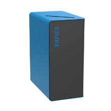 Borne de Tri cubatri 65 l gris mangan&egrave;se bleu seau polypro "pmc/pmd" sans serrur photo du produit