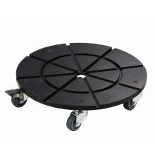 SOCLE A ROULETTES PRATIK/100lt : Noir - avec frein - 5 roulettes photo du produit
