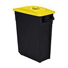 Poubelle de tri mobile movatri : 65 lt - noir et jaune photo du produit