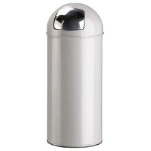 Poubelle push avec couvercle à trappe : gris métal - 45 lt photo du produit