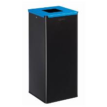 Borne de tri Calitri 40 l gris mangan&egrave;se bleu ouverture carr&eacute;e photo du produit