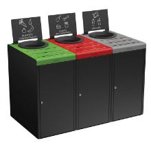 Afvalscheidingsmeubel 3 stromen 3 x 65 l Alitri artikelfoto