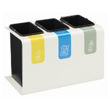 Tribu : Sorteerafvalbak - wit - 3 x 15 lt + stickers Belgique artikelfoto