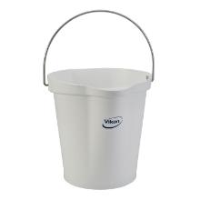 Seau vikan : polypropyl&egrave;ne - blanc - bec verseur - 12lt photo du produit