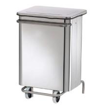Collecroule : carene poubelle mobile - 70 lt - p&eacute;dale - inox photo du produit