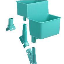 Set porte-seaux 4lt avec supports de fixation pour timon en U photo du produit