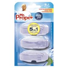 Bloc d&eacute;sodorisant toilette 3 x 55 ml Mr propre fresh & mint photo du produit