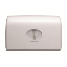 Distributeur de papier toilette double rouleaux Mini Jumbo Aquarius Blanc photo du produit