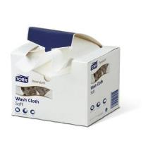 Carr&eacute; de soins blanc 1 pli pour le lavage du corps 30x19 cm Premium photo du produit