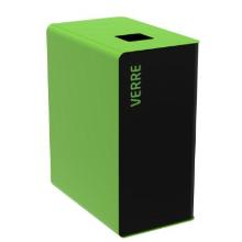 Borne de tri cubatri 65 l gris mangan&egrave;se vert seau polypro"verre" sans serrure photo du produit