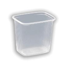 Ravier : transparent - pp - strie - 10,8 x 8,2 x 10,4 cm - 500 cc - 1000 pc photo du produit