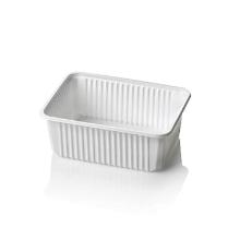 Bakje : wit - pp - geribd - 18 x 13,3 x 6,4 cm - 1000 cc - 300 st artikelfoto