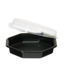 Ravier 1 compartiment noir couvercle transparent 640 cc 270 pc Octaview photo du produit