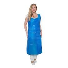 Schort polyethyleen : blocked - blauw - 80x140cm - 50&micro; - 10x25st artikelfoto