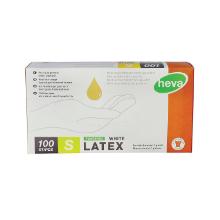 Handschoen latex &eacute;&eacute;nmalig gebruik onsteriel gepoederd 5 gr wit S 100 st artikelfoto