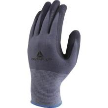 Gant tricot polyamide paume nitrile et polyuréthane gris et noir S VE727 photo du produit