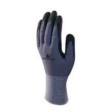 Gant tricot polyamide paume nitrile et polyur&eacute;thane gris et noir L VE726 photo du produit