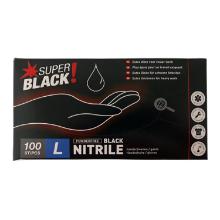 Super black handschoen &eacute;&eacute;nmalig gebruik nitril poedervrij 7 gr zwart  M artikelfoto