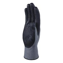 Gebreide handschoen polyester acryl nitril palm nitril met noppen grijs en zwart artikelfoto