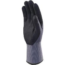 Gebreide handschoen polyamide nitril polyurethaan palm griis en zwart XL VE728 artikelfoto