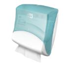 Dispenser wit turkoois  43 x 21 x 40 cm  W4 Tork Wiper artikelfoto