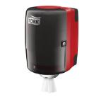 Dispenser centerfeed rood zwart 25 x 24 x 36 cm M2 Tork Maxi artikelfoto