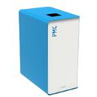 Sorteerafvalbak 40 l wit blauw polypro emmer vierkant opening PMC artikelfoto