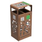Afvalbak : roest - 2 stromen - 2 x 60 lt - asbak - 1,5 lt - "cybel" artikelfoto