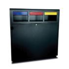 Poubelle de tri 3 flux 3 x 40 l noir Verona photo du produit