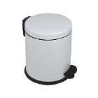 Poubelle &agrave; p&eacute;dale : acier - blanc - 5 lt - "new bin basic" photo du produit
