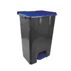 Pedaalemmer : gerecycleerd plastic grijs - blauw deksel - 80 l - "ecoconti" artikelfoto