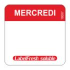 Labels HACCP Oplosbaar "woensdag" 22x22 mm - Labelfresh Easy artikelfoto
