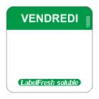 Etiquettes HACCP Solubles "vendredi" 22x22 mm - Labelfresh Easy photo du produit