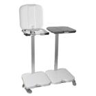 Chariot porte-sacs double aluminium base ABS avec roues pedales et couvercles photo du produit