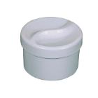 Boite a dentier avec couvercle, forme ergonomique, blanc, 1 pc photo du produit