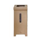 Kit de 3 poubelles en carton FSC de 75L large ouverture livr&eacute;es &agrave; plat photo du produit