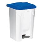 Pedaalemmer wit met blauw deksel 80 l "Utilo" artikelfoto