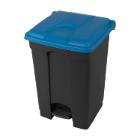 Pedaalemmer gerecycleerd antraciet blauw deksel 45 l artikelfoto