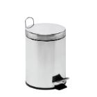 Poubelle &agrave; p&eacute;dale inox brillant 5 l Bin Galva avec seau en acier galvanis&eacute; photo du produit