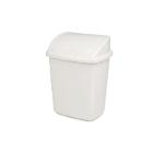 Poubelle couvercle basculant blanc 8 l photo du produit