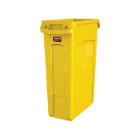 Poubelle jaune 87 l avec conduits d'a&eacute;ration Slim Jim photo du produit