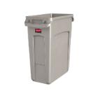 Poubelle beige 60 l avec conduits d'a&eacute;ration Slim Jim photo du produit