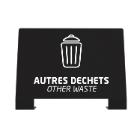 Plaque pour borne de tri alitri gris manganèse "autres déchets" photo du produit