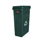 Afvalbak groen recyclingsymbool 87 l met luchtsleuven Slim Jim artikelfoto