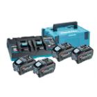Powerpack met dubbele snellader en 4 x 40V 5Ah accu's artikelfoto