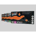 Nitril handschoen &eacute;&eacute;nmalig gebruik poedervrij oranje 8.4 gr XL 50 st artikelfoto