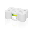 Essuie-mains recycl&eacute; blanc d&eacute;vidage central 1 pli rouleau 300 m Satino Comfort photo du produit