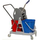 Chariot de lavage double seau 2 x 17.5 l avec presse photo du produit